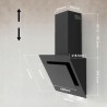 Okap kuchenny 60 cm ścienny Hermitlux klasa A+++ z obiegiem 650 m³/h