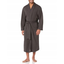 Outlet AMAZON ESSENTIALS szlafrok męski szary do kolan rozmiar M/L