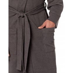 Outlet AMAZON ESSENTIALS szlafrok męski szary do kolan rozmiar M/L