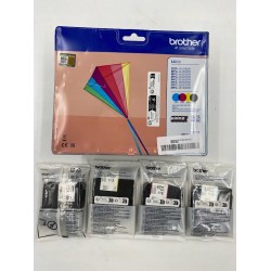 Outlet Tusz Brother LC223 LC223VALBP zestaw (czarny niebieski żółty różowy)