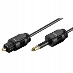 Outlet Kabel optyczny Goobay 1 m Wtyk Miniplug Toslink 3,5 mm/ ø 2,2 mm