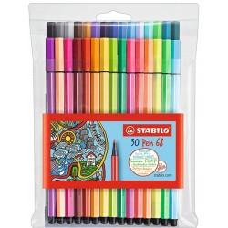 FLAMASTRY STABILO PEN 68 ETUI 26KOLORÓW ETUI 1mm ODPORNY NA ZASYCHANIE OPIS