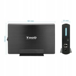 Outlet Pokrowiec na Dysk Twardy TooQ TQE-3531B USB 3.0 Czarny 3,5" cali