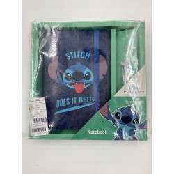Outlet Lilo i Stitch dziennik z gumką i długopisem Disney 22cm x 14 cm