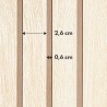 Okleina Folia PCV Na Meble Ściany Wzór LAMELE Jasne Matowe Wymiar 90x210cm