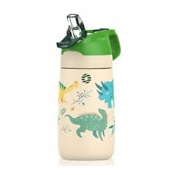USZKODONA Butelka do picia dla dzieci 350 ml z motywem dinozaurów OPIS