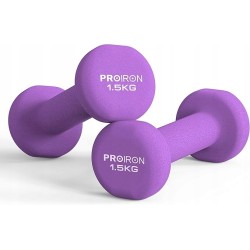 Outlet Hantle powlekane/gumowane stałe Proiron 2x 1,5 kg fioletowe