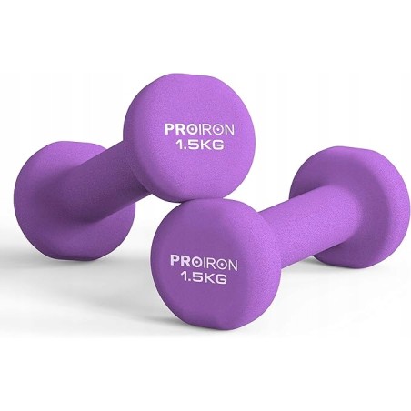 Outlet Hantle powlekane/gumowane stałe Proiron 2x 1,5 kg fioletowe
