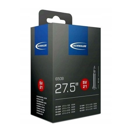 Outlet Dętka rowerowa MTB wytrzymała Schwalbe 27,5x1,5-2,4 FV40 mm BOX