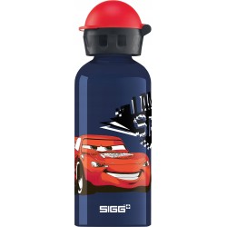 Outlet Bidon aluminiowy SIGG butelka z motywem aut Zygzak 400 ml granatowy