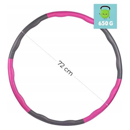 HULA HOP KLEINTOBER PREMIUM DLA DZIECI I DOROSŁYCH DO ĆWICZEŃ ZABAWY 72 CM