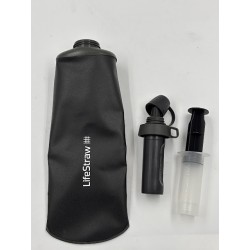 Outlet Miękki bidon (softflask) LifeStraw Peak Flex Squeeze 1000 ml szary