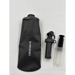 Outlet Miękki bidon (softflask) LifeStraw Peak Flex Squeeze 1000 ml szary