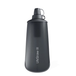 Outlet Miękki bidon (softflask) LifeStraw Peak Flex Squeeze 1000 ml szary