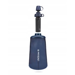 Outlet Miękki bidon (softflask) LifeStraw Peak Flex Squeeze 1000 ml szary