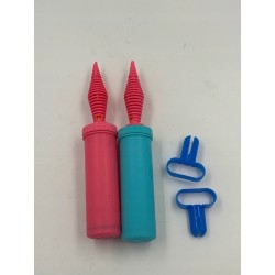 2 szt pompki do balonów z 2 otworami na węzły 17,5 x 5 cm łatwe w obsłudze