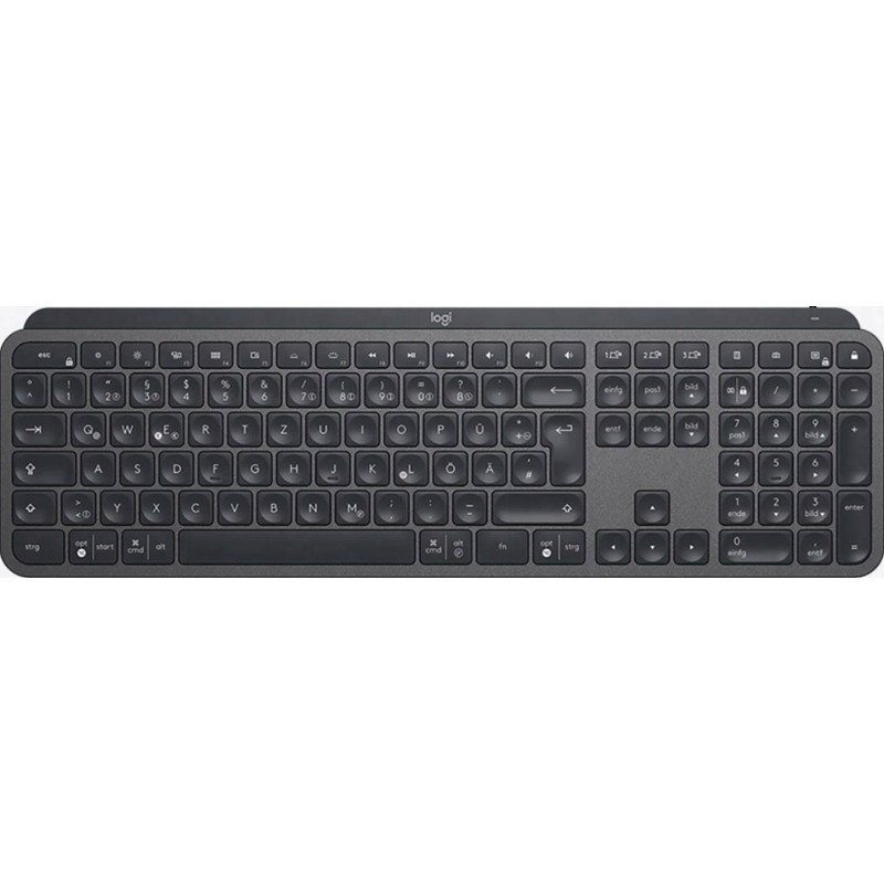 Klawiatura membranowa Logitech MX Keys czarna układ niemiecki DE