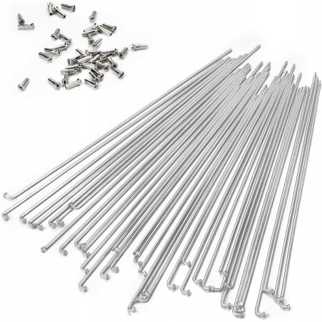 LUXU 36 szt szprych rowerowych typu J-Bend 14G ze stali nierdzewnej 205 mm