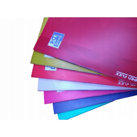 Outlet Zestaw 7 sztuk zeszytów Oxford różne kolory kratka 48 arkuszy jakość