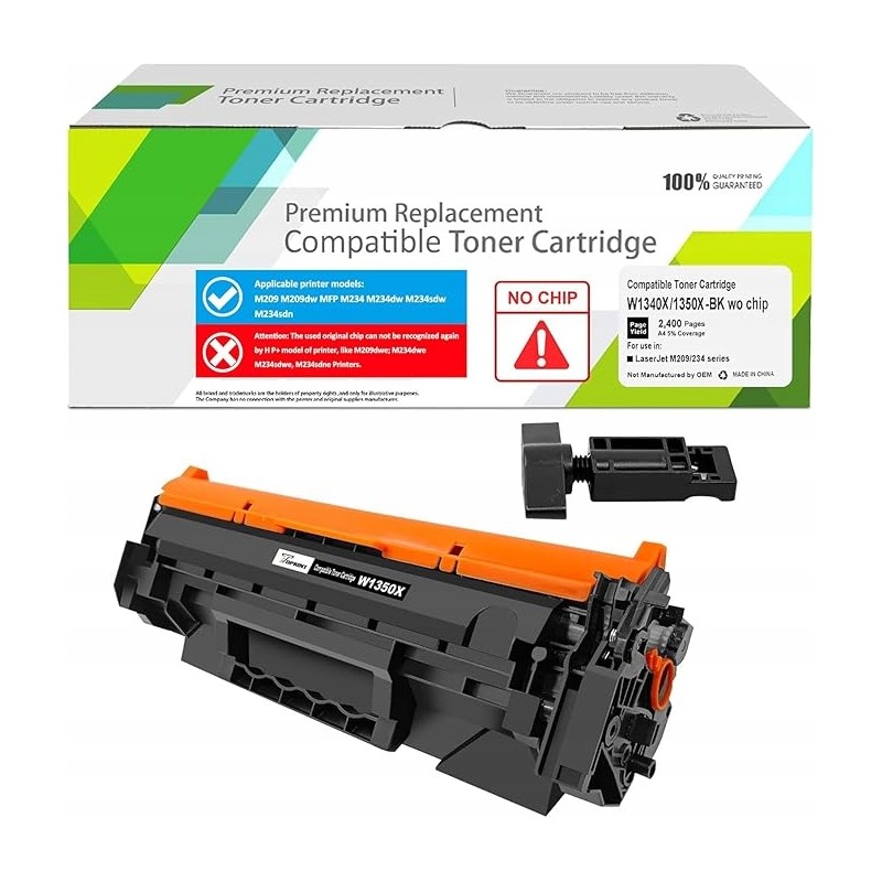 Kompatybilny toner W1340X/1350X-BK bez chipa do HP LaserJet M209/234 OPIS