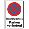 Outlet Znak prywatny parking język niemiecki zakaz parkowania 44 x 30 cm
