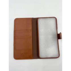 Etui BEZ do Samsunga A15 z klapką ze skóry portfel funkcja podstawki szare