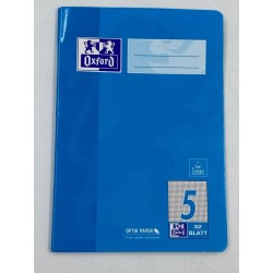 Outlet Zeszyt w kratkę A5 Oxford 32 kartki 148 x 210 mm niebieski 90mg/2