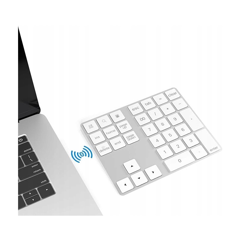 Yeemie Klawiatura numeryczna Bluetooth bezprzewodowa z 34 klawiszami biała Yeemie Klawiatura numeryczna Bluetooth bezprzewodowa z 34 klawiszami biała