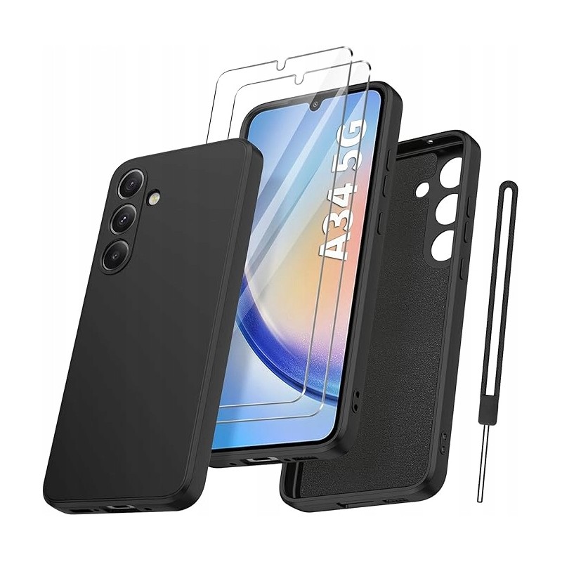 Outlet Etui ochronne Qasyfanc do Samsung Galaxy A34 5G z szkłem hartowanym Outlet Etui ochronne Qasyfanc do Samsung Galaxy A34 5G z szkłem hartowanym