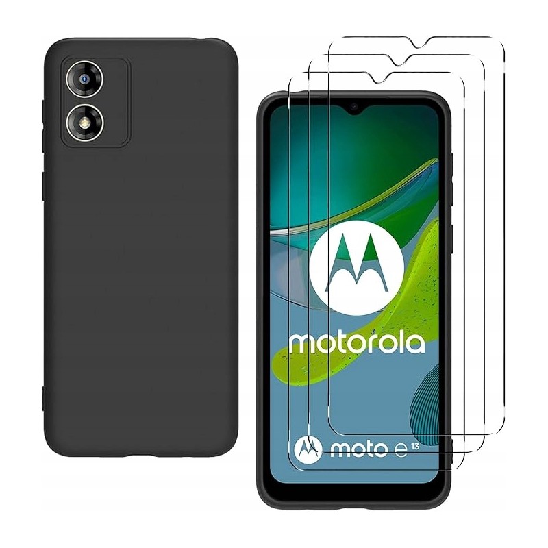 Etui Xxmbbjy do telefonu Motorola Moto E13 +3szt folii ze szkła hartowanego Etui Xxmbbjy do telefonu Motorola Moto E13 +3szt folii ze szkła hartowanego