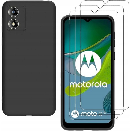 Etui Xxmbbjy do telefonu Motorola Moto E13 +3szt folii ze szkła hartowanego