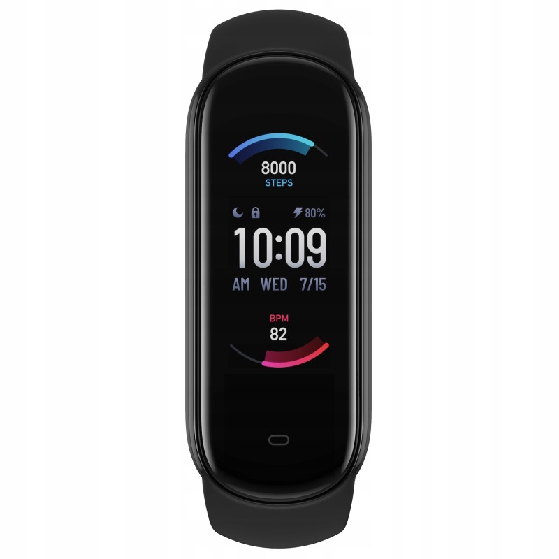 USZKODZONY Smartband Amazfit Band 5 czarny pulsometr bluetooth OPIS