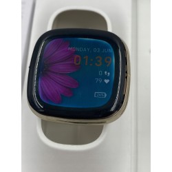 USZKODZONY Smartwatch Fitbit Sense Advanced monitorowanie serca beżowy OPIS