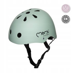MoMi Kask dziecięcy MIMI zielony mat r. S 48-55cm ABS CE regulowany