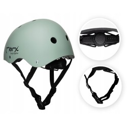 MoMi Kask dziecięcy MIMI zielony mat r. S 48-55cm ABS CE regulowany