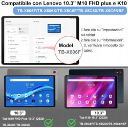 Zabatoco Włoska obudowa klawiatury do Lenovo Tab M10 10,3 cala