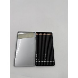 Outlet Sketch pencil box Stalowe pudełko 12 sztuk ołówków HM-81451