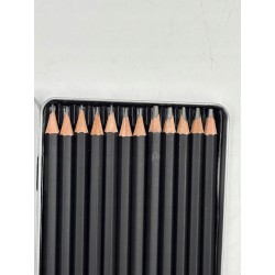 Outlet Sketch pencil box Stalowe pudełko 12 sztuk ołówków HM-81451