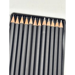 Outlet Sketch pencil box Stalowe pudełko 12 sztuk ołówków HM-81451