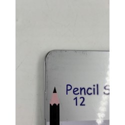 Outlet Sketch pencil box Stalowe pudełko 12 sztuk ołówków HM-81451