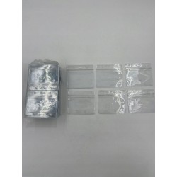 Fushing 100 szt. przezroczystych plastikowych poziomych identyfikatorów