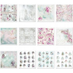 Outlet Zestaw papierów do scrapbookingu wielokolorowych 30 x 30 cm