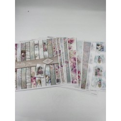 Outlet Zestaw papierów do scrapbookingu wielokolorowych 30 x 30 cm