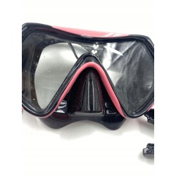 Outlet Okulary do nurkowania z rurką różowo czarne dla dorosłych OPIS