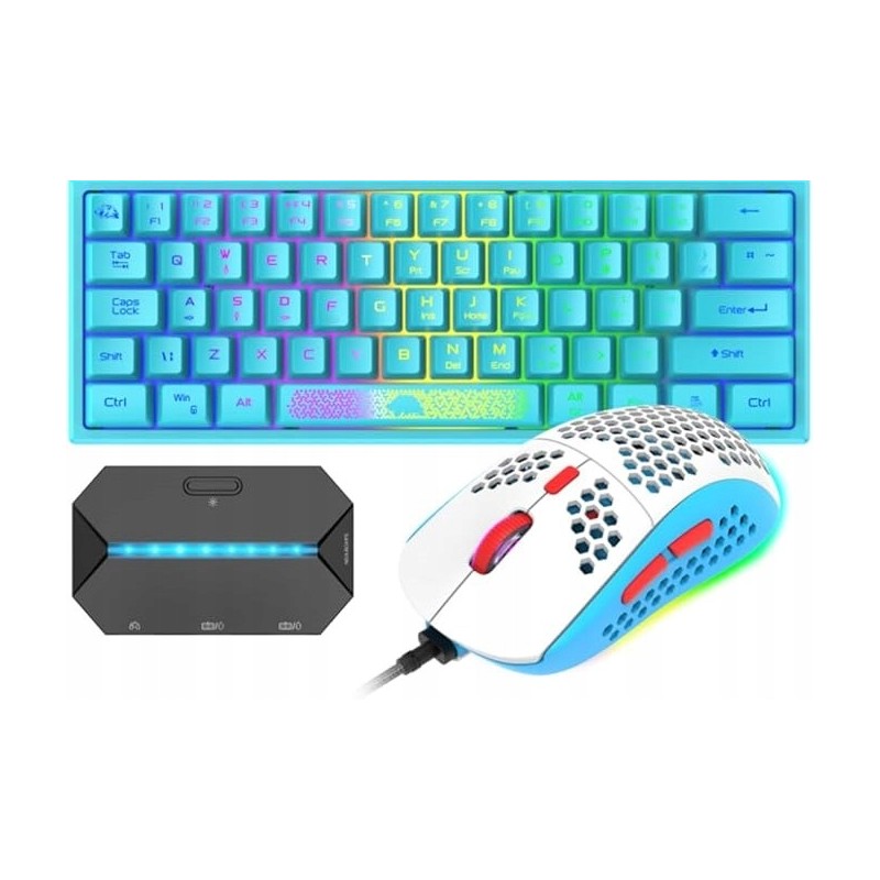 Outlet Klawiatura Mysz Przewodowa Adapter Kontrolera RGB 12000DPI OPIS