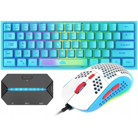 Outlet Klawiatura Mysz Przewodowa Adapter Kontrolera RGB 12000DPI OPIS