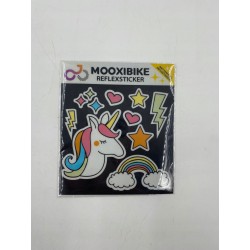 MOOXIBIKE Naklejki odblaskowe z jednorożcem na rower hulajnogę kask