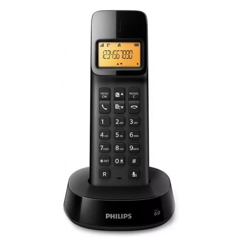 Outlet Telefon bezprzewodowy Philips D1601B/01 tryb głośnomówiący OPIS