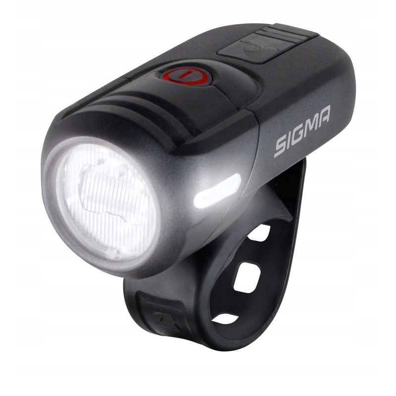 Oświetlenie rowerowe przednie Sigma Sport Aura 45 czas pracy 21 h 2 tryby