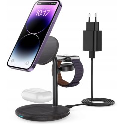 Outlet DEESOOCO Stacja ładująca 3w1 dla urządzeń Apple Watch iPhone AirPods